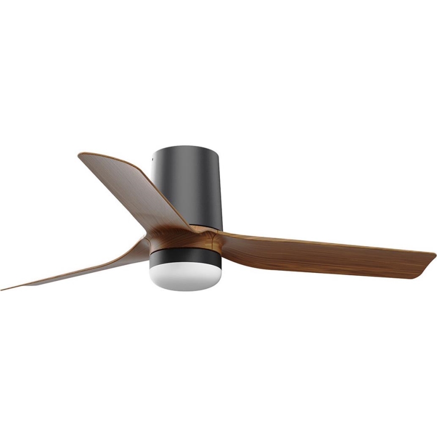 FARO 33835-1TW - LED Prigušivi plafonski ventilator MINI PUNT TUB S LED/10W/230V 2700/4000/6000K pr. 90 cm braon/crno + Daljinski upravljač