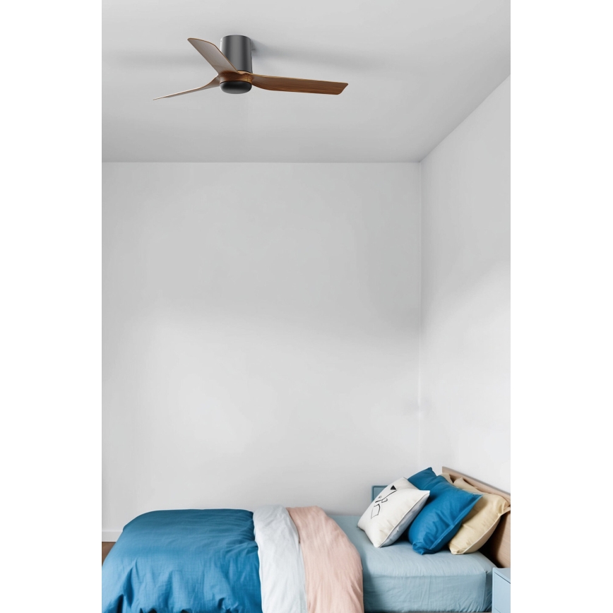 FARO 33835 - Plafonski ventilator MINI PUNT TUB S braon/crno pr. 90 cm + Daljinski upravljač