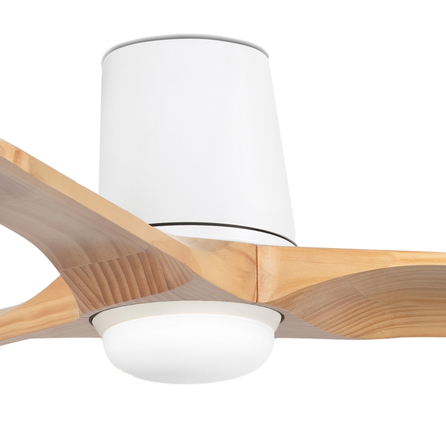 FARO 33836-1TW - LED Prigušivi plafonski ventilator HEYWOOD TUB S LED/10W/230V 2700/4000/6000K bor/bela pr. 90 cm + Daljinski upravljač