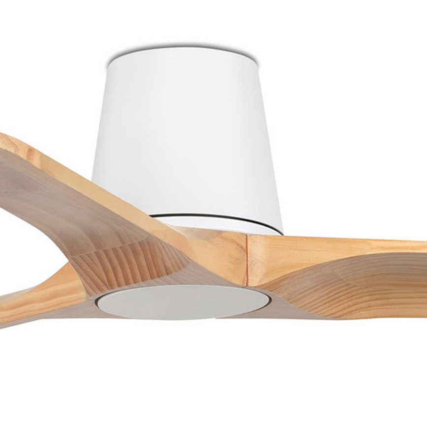 FARO 33836 - Plafonski ventilator HEYWOOD TUB S bor/bela pr. 90 cm + Daljinski upravljač