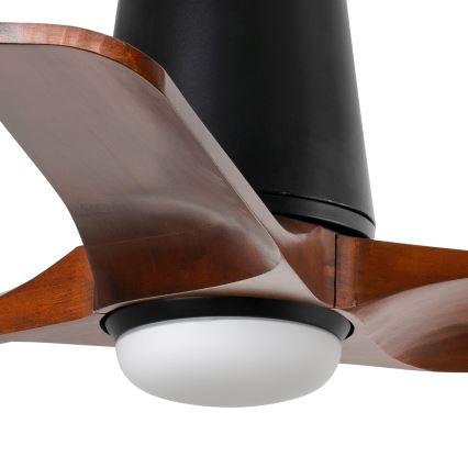 FARO 33837-1TW - LED Prigušivi plafonski ventilator HEYWOOD TUB S LED/10W/230V 2700/4000/6000K bor/crno pr. 90 cm + Daljinski upravljač