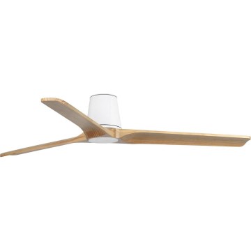 FARO 33838 - Plafonski ventilator HEYWOOD TUB L bor/bela pr. 132 cm + Daljinski upravljač