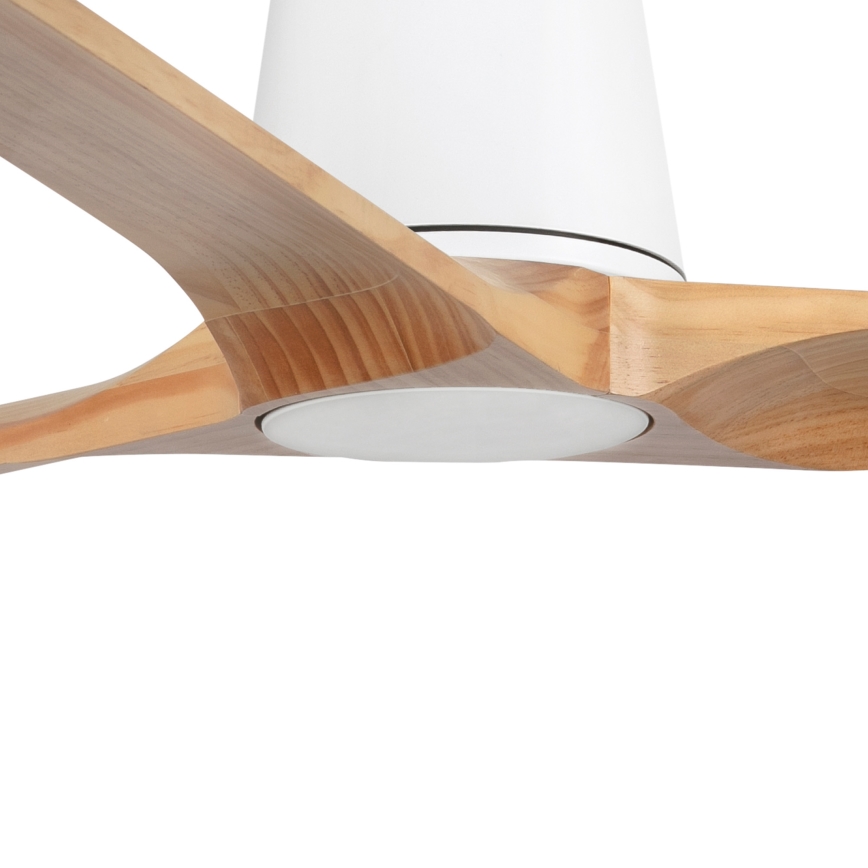 FARO 33838 - Plafonski ventilator HEYWOOD TUB L bor/bela pr. 132 cm + Daljinski upravljač