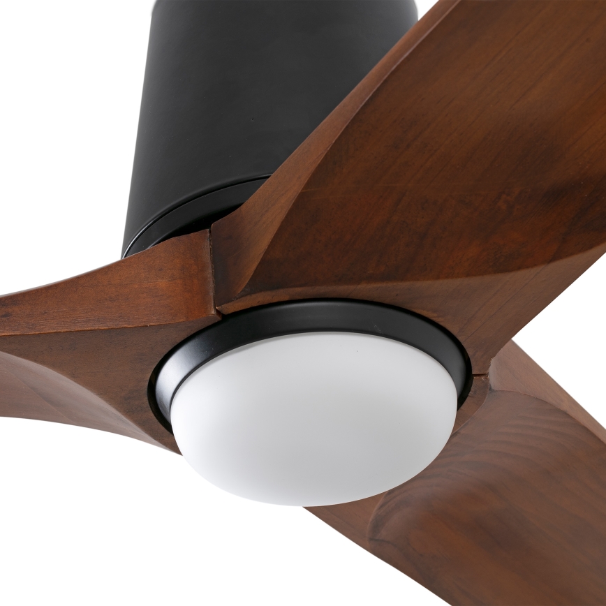 FARO 33839-1TW - LED Prigušivi plafonski ventilator HEYWOOD TUB L LED/10W/230V 2700/4000/6000K bor/crno pr. 132 cm + Daljinski upravljač