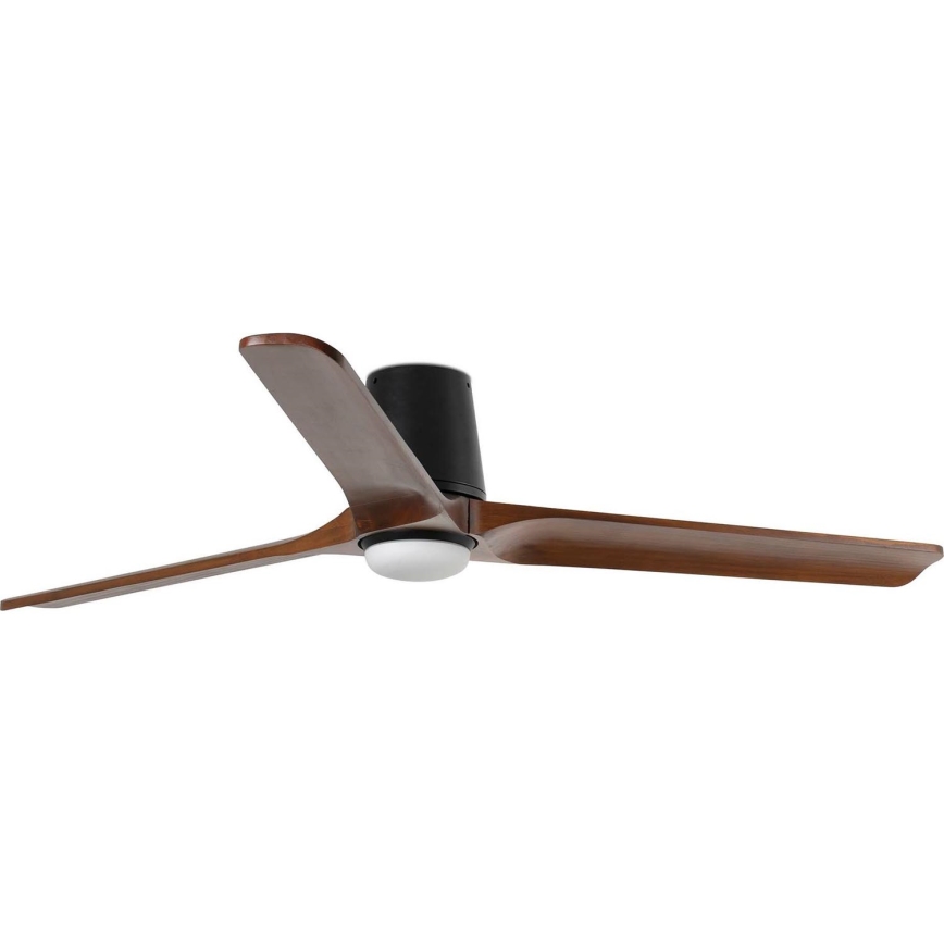 FARO 33839WT-1TW - LED Prigušivi plafonski ventilator HEYWOOD TUB L LED/10W/230V 2700/4000/6000K bor/crno pr. 132 cm Wi-Fi Tuya + Daljinski upravljač