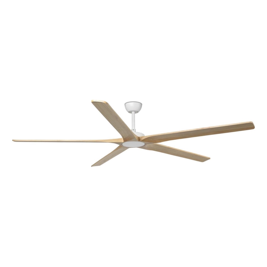 FARO 34191WT - Plafonski ventilator BIGWOOD XL bor/bela pr. 200 cm Wi-Fi Tuya + Daljinski upravljač
