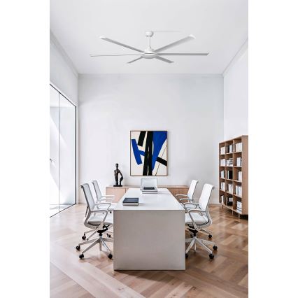 FARO 34202-130 - LED Plafonski ventilator ROTTERDAM XL LED/32W/230V bela pr. 200 cm + Daljinski upravljač