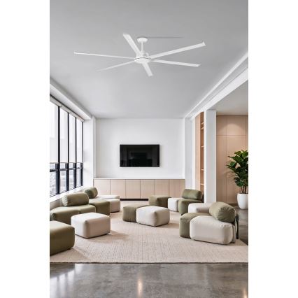 FARO 34206-130 - LED Prigušivi plafonski ventilator ROTTERDAM XXL LED/32W/230V bela pr. 250 cm + Daljinski upravljač