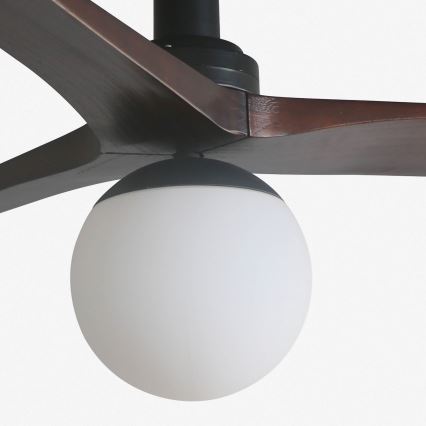 FARO 34278-11L - Plafonski ventilator KLIM S 1xE27/15W/230V drvo/crno pr. 92,5 cm + Daljinski upravljač
