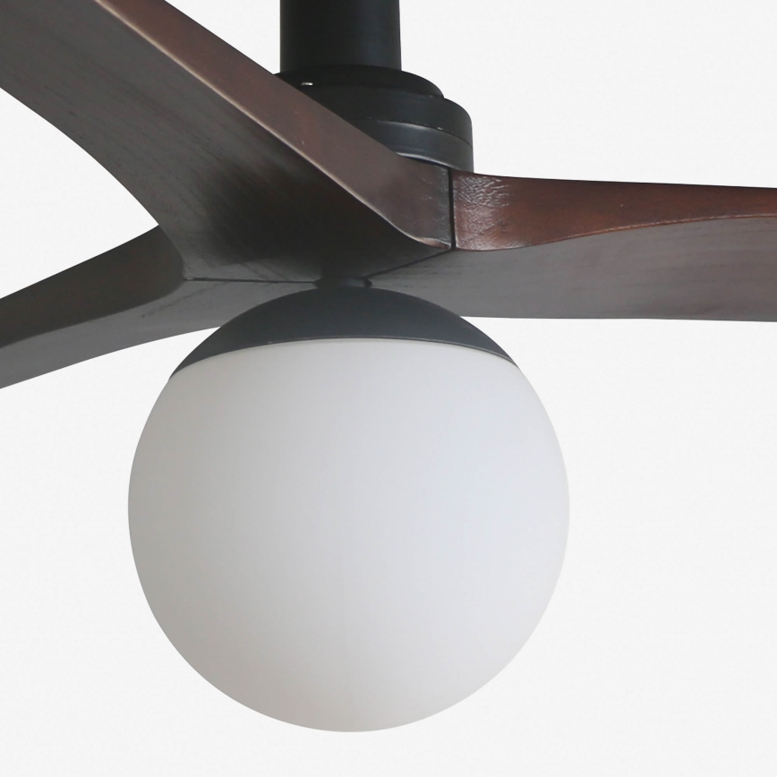 FARO 34278-11L - Plafonski ventilator KLIM S 1xE27/15W/230V drvo/crno pr. 92,5 cm + Daljinski upravljač