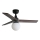 FARO 34278WT-11L - Plafonski ventilator KLIM S 1xE27/15W/230V drvo/crno pr. 92,5 cm Wi-Fi Tuya + Daljinski upravljač