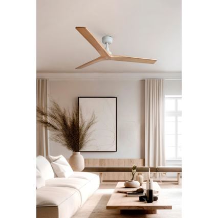 FARO 34280 - Plafonski ventilator KLIM M braon/bela pr. 125 cm + Daljinski upravljač