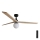 FARO 34282-11L - Plafonski ventilator KLIM L 1xE27/15W/230V drvo/crno pr. 150 cm + Daljinski upravljač