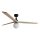 FARO 34282WT-11L - Plafonski ventilator KLIM L 1xE27/15W/230V drvo/crno pr. 150 cm Wi-Fi Tuya + Daljinski upravljač
