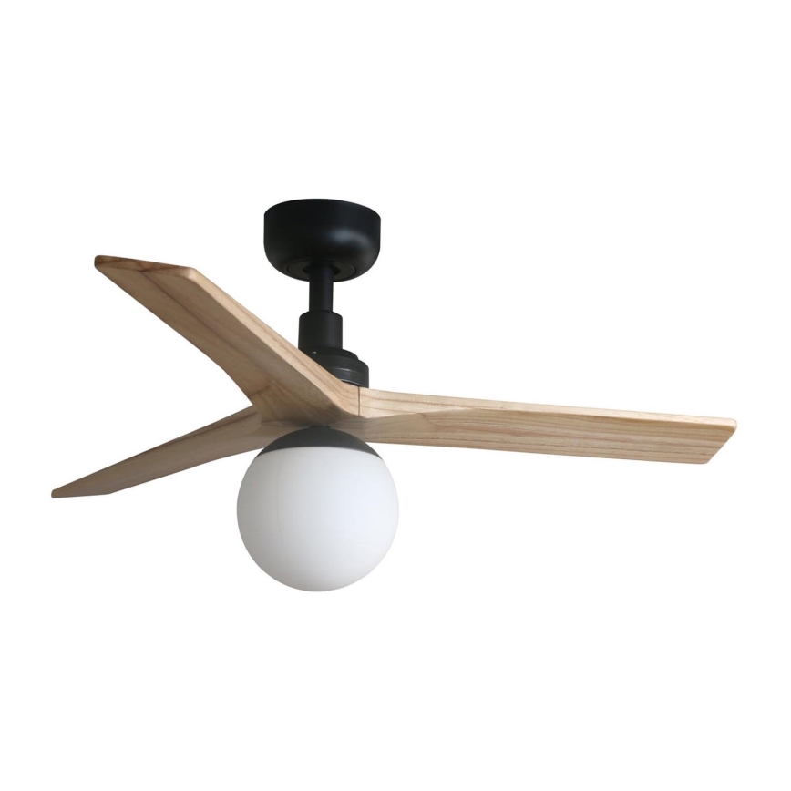 FARO 34284-11L - Plafonski ventilator KLIM S 1xE27/15W/230V drvo/crno pr. 92,5 cm + Daljinski upravljač