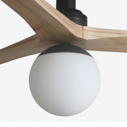 FARO 34284WT-11L - Plafonski ventilator KLIM S 1xE27/15W/230V bor/crno pr. 92,5 cm Wi-Fi Tuya + Daljinski upravljač