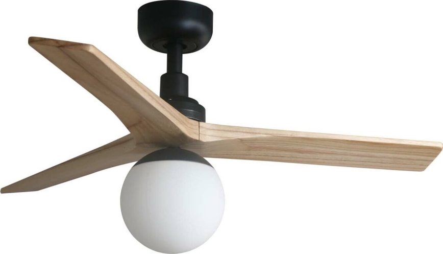 FARO 34284WT-11L - Plafonski ventilator KLIM S 1xE27/15W/230V bor/crno pr. 92,5 cm Wi-Fi Tuya + Daljinski upravljač