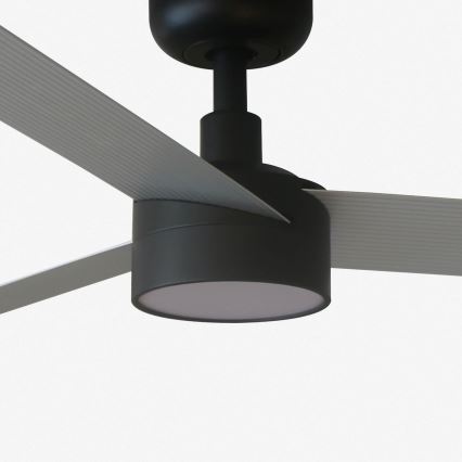 FARO 34286-1TW - LED Prigušivi plafonski ventilator CRUISER L LED/18W/230V 2700/4000/6500K pr. 132 cm crno/sivo + Daljinski upravljač