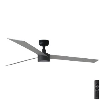 FARO 34287-1TW - LED prigušiva plafonski ventilator CRUISER XL LED/18W/230V 2700/4000/6500K pr. 160 cm crna/siva + daljinski upravljač