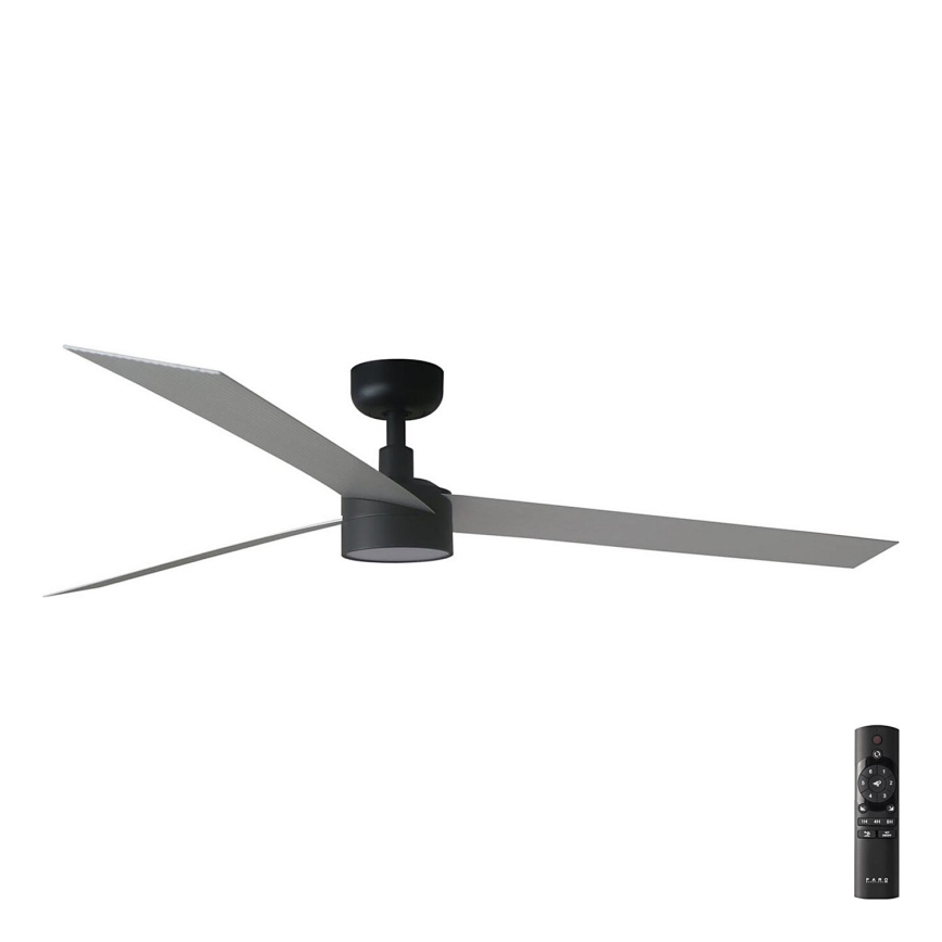 FARO 34287-1TW - LED Prigušivi plafonski ventilator CRUISER XL LED/18W/230V 2700/4000/6500K pr. 160 cm crno/sivo + Daljinski upravljač