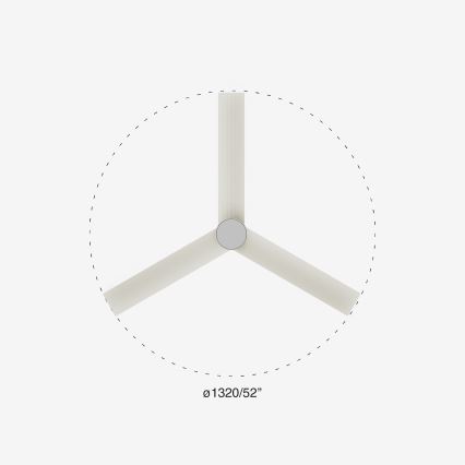 FARO 34290-1TW - LED Prigušivi ventilator CRUISER LED/20W/230V 2700/4000/6500K pr. 132 cm bela + Daljinski upravljač