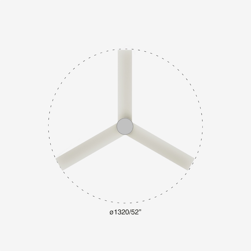 FARO 34290-1TW - LED Prigušivi ventilator CRUISER LED/20W/230V 2700/4000/6500K pr. 132 cm bela + Daljinski upravljač