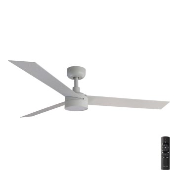 FARO 34290-1TW - LED prigušiva ventilator CRUISER LED/20W/230V 2700/4000/6500K prečnik 132 cm bela + daljinski upravljač