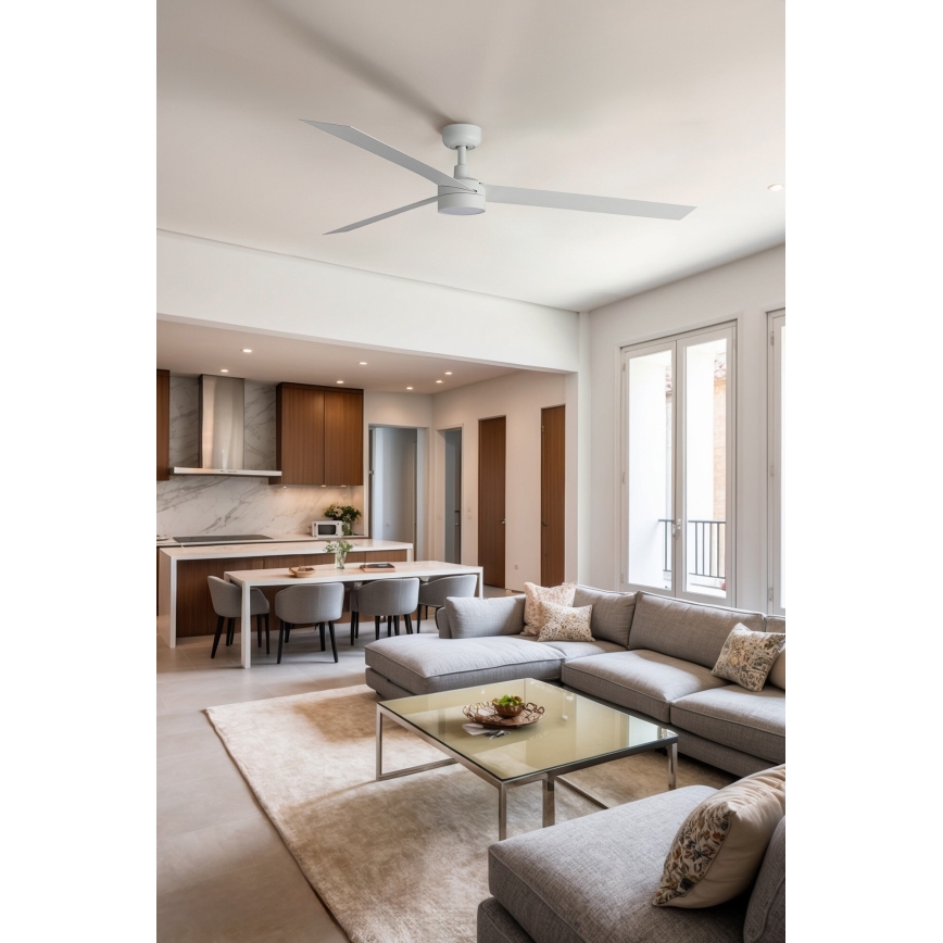 FARO 34292-1TW - LED Prigušivi ventilator CRUISER LED/20W/230V 2700/4000/6500K pr. 160 cm bela + Daljinski upravljač