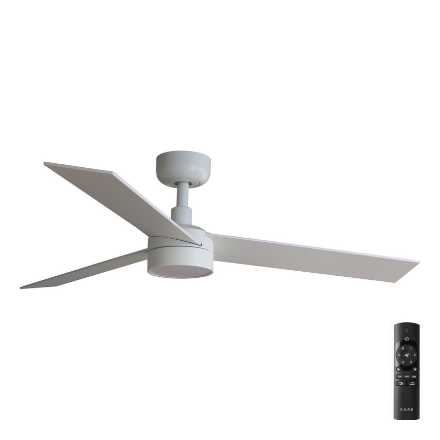 FARO 34295-1TW - LED Prigušivi plafonski ventilator RUDDER S LED/18W/230V 2700/4000/6500K pr. 106 cm bela + Daljinski upravljač