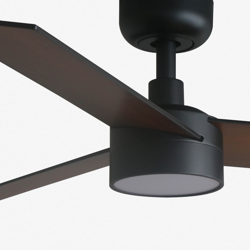 FARO 34296-1TW - LED Prigušivi plafonski ventilator RUDDER S LED/18W/230V 2700/4000/6500K pr. 106 cm crno + Daljinski upravljač
