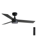 FARO 34296-1TW - LED prigušiva plafonski ventilator RUDDER S LED/18W/230V 2700/4000/6500K prečnik 106 cm crna + daljinski upravljač