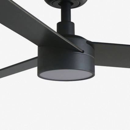 FARO 34296WT-1TW - LED Prigušivi plafonski ventilator RUDDER S LED/18W/230V 2700/4350/6000K crno/braon pr. 106 cm Wi-Fi Tuya + Daljinski upravljač