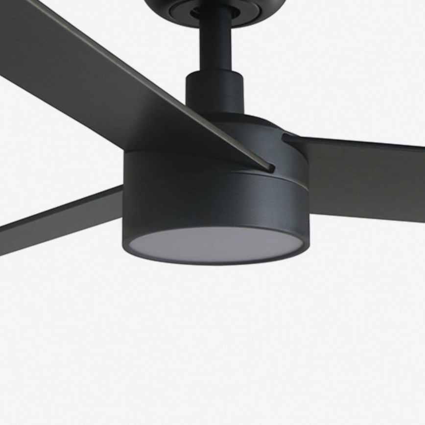 FARO 34296WT-1TW - LED Prigušivi plafonski ventilator RUDDER S LED/18W/230V 2700/4350/6000K crno/braon pr. 106 cm Wi-Fi Tuya + Daljinski upravljač