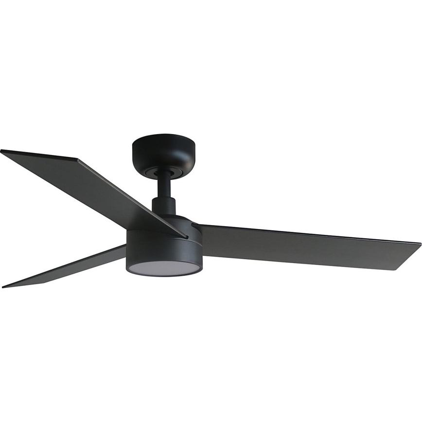 FARO 34296WT-1TW - LED Prigušivi plafonski ventilator RUDDER S LED/18W/230V 2700/4350/6000K crno/braon pr. 106 cm Wi-Fi Tuya + Daljinski upravljač