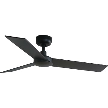 FARO 34296WT - Plafonski ventilator RUDDER S crno/braon pr. 106 cm Wi-Fi Tuya + Daljinski upravljač