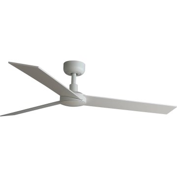 FARO 34297WT - Plafonski ventilator RUDDER L bela/bež pr. 132 cm Wi-Fi Tuya + Daljinski upravljač