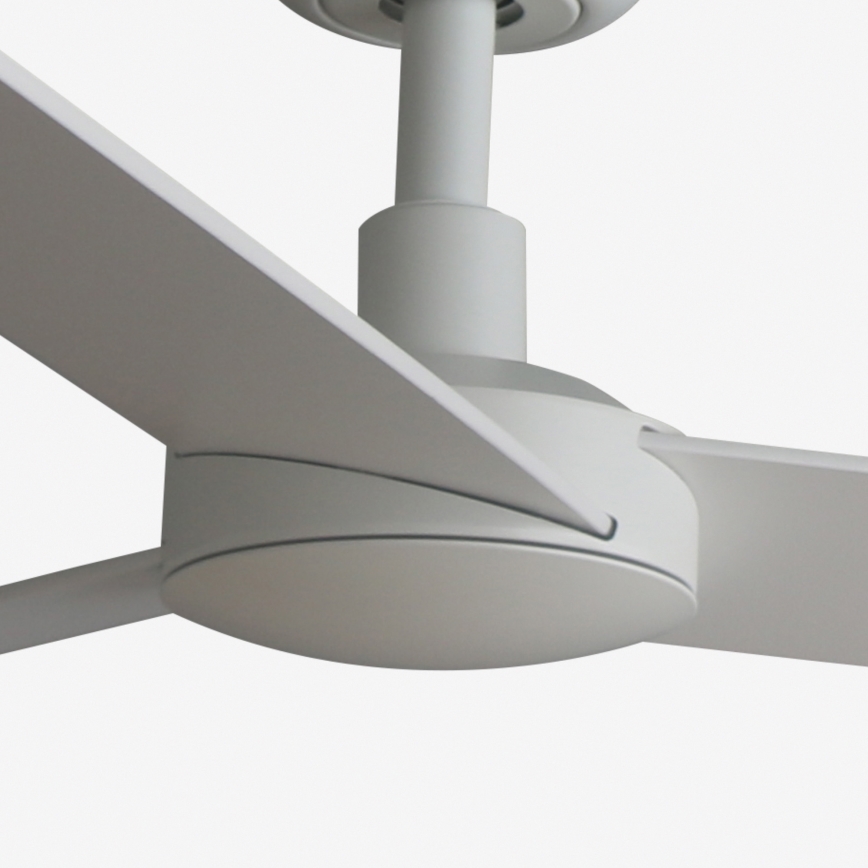 FARO 34297WT - Plafonski ventilator RUDDER L bela/bež pr. 132 cm Wi-Fi Tuya + Daljinski upravljač