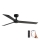 FARO 34298WP - Plafonski ventilator RUDDER L crno pr. 132 cm SMART + Daljinski upravljač