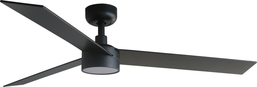 FARO 34298WT-1TW - LED Prigušivi plafonski ventilator RUDDER L LED/18W/230V 2700/4350/6000K crno pr. 132 cm Wi-Fi Tuya + Daljinski upravljač