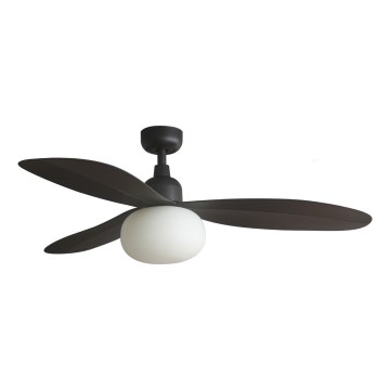 FARO 34301-11L - Plafonski ventilator PALMA 1xE27/15W/230V, braon, prečnik 129 cm, IP44, sa daljinskim upravljačem