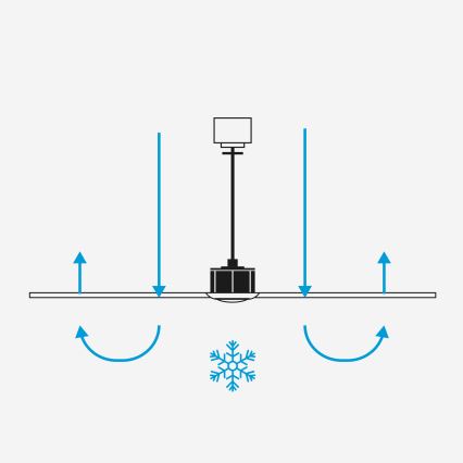 FARO 34355 - Plafonski ventilator RUDDER L bež/bela pr. 132 cm + Daljinski upravljač