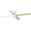 FARO 34355WT-1TW - LED plafonski ventilator RUDDER L, prigušiva, LED/18W/230V 2700/4350/6000K bela/bež prečnik 132 cm Wi‑Fi Tuya + daljinski upravljač