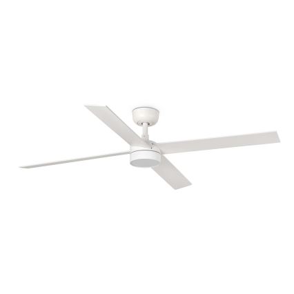 FARO 34355WT-1TW - LED Prigušivi plafonski ventilator RUDDER L LED/18W/230V 2700/4350/6000K bela/bež pr. 132 cm Wi-Fi Tuya + Daljinski upravljač