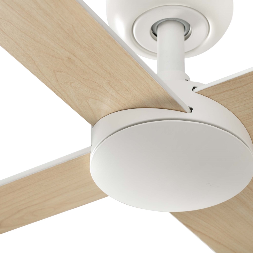 FARO 34355WT - Plafonski ventilator RUDDER L, bela/bež, prečnika 132 cm, Wi‑Fi Tuya + daljinski upravljač