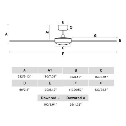 FARO 34355WT - Plafonski ventilator RUDDER L, bela/bež, prečnika 132 cm, Wi‑Fi Tuya + daljinski upravljač