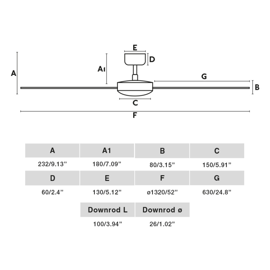 FARO 34355WT - Plafonski ventilator RUDDER L, bela/bež, prečnika 132 cm, Wi‑Fi Tuya + daljinski upravljač