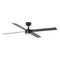 FARO 34356-1TW - LED Prigušivi plafonski ventilator RUDDER L LED/20W/230V crno/braon pr. 132 cm + Daljinski upravljač