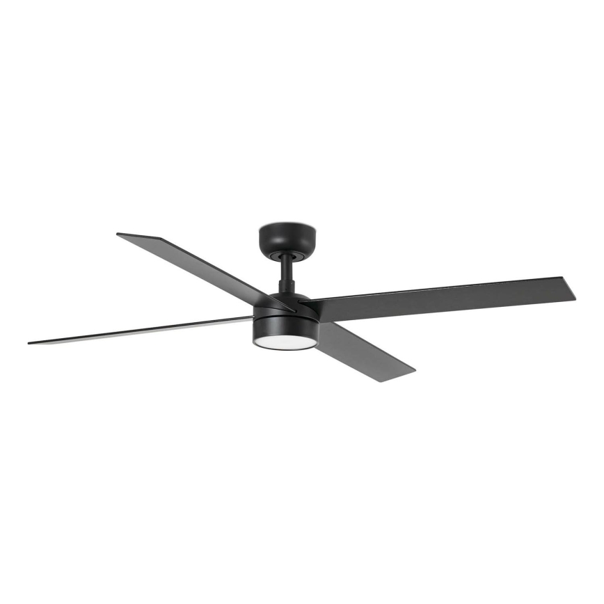 FARO 34356-1TW - LED Prigušivi plafonski ventilator RUDDER L LED/20W/230V crno/braon pr. 132 cm + Daljinski upravljač