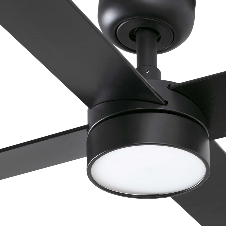 FARO 34356WT-1TW - LED Prigušivi plafonski ventilator RUDDER L LED/18W/230V 2700/4350/6000K braon/crno pr. 132 cm Wi-Fi Tuya + Daljinski upravljač