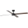 FARO 34356WT-1TW - LED Prigušivi plafonski ventilator RUDDER L LED/18W/230V 2700/4350/6000K braon/crno pr. 132 cm Wi-Fi Tuya + Daljinski upravljač